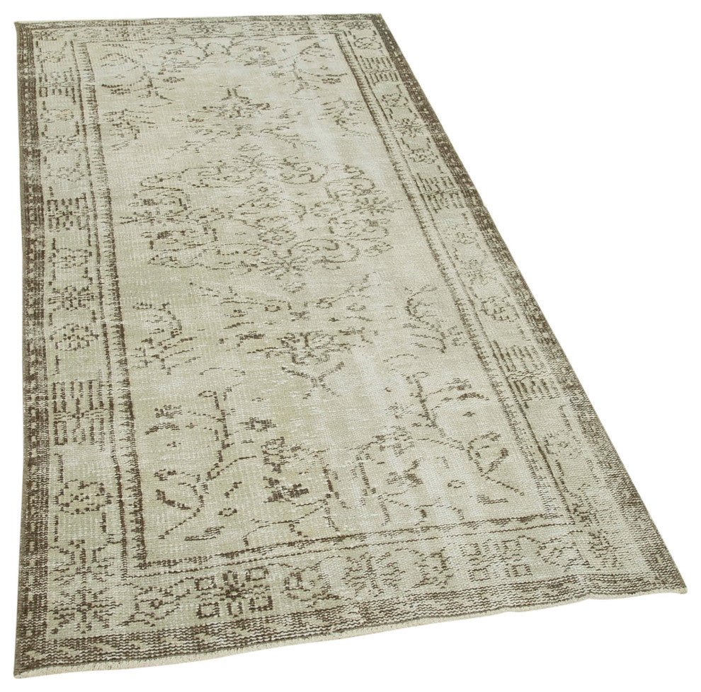 Rug N Carpet - Handmade Anatolian 3' 2" x 6' 6" Distressed Small Area Rug