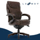 La-Z-Boy Hyland Executive Office Chair with AIR Lumbar Technology Mahogany Brown