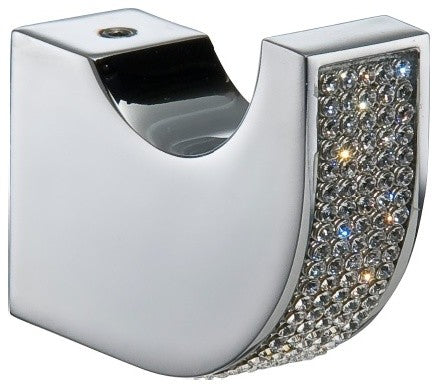 Cecilia Swarovski Crystal Towel Hook, Polished Chrome