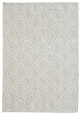 Chloe Diamond Area Rug, Ivory/Natural, 6' X 9'