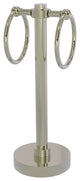 Vanity Top 2 Towel Ring with Groovy Accents, Polished Nickel
