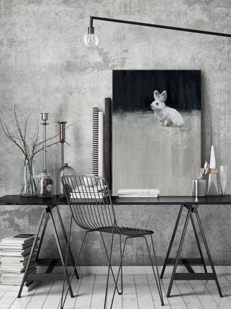 "Lonely Little Bunny" Painting Print on Wrapped Canvas, 40"x60"