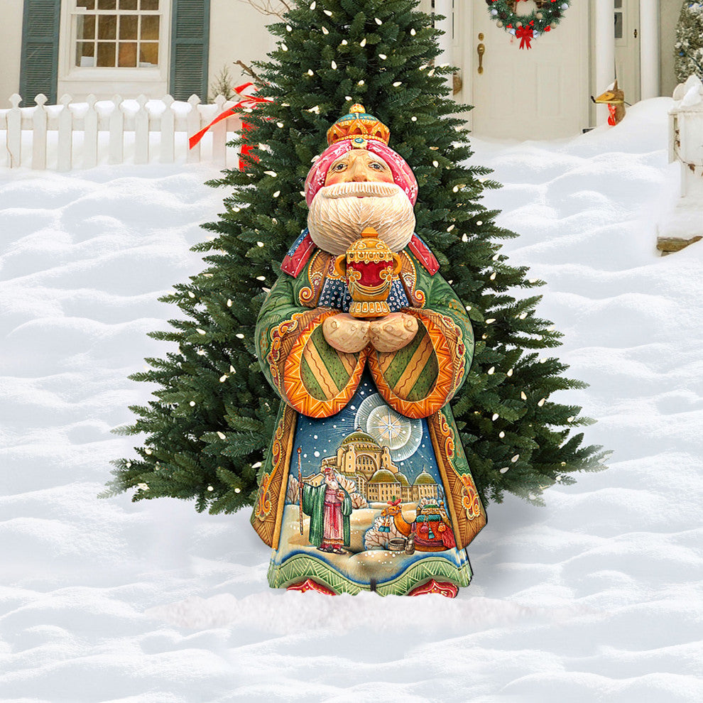 King Gaspar Wood Free Standing Outdoor Decor