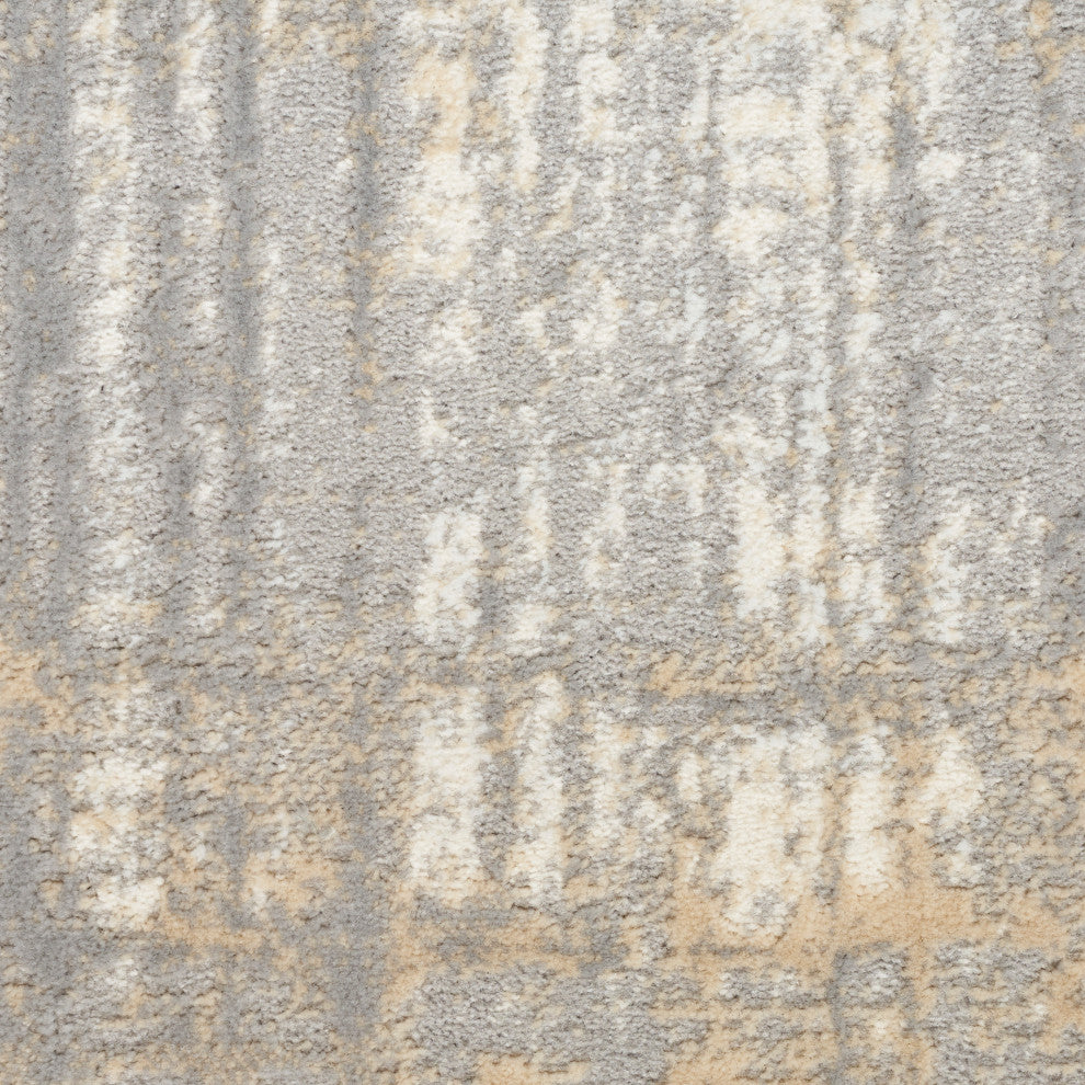 Calvin Klein CK005 Enchanting 8' x 10' Grey Ivory Modern Indoor Area Rug