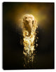 Fantasy Elephant on Black, Animal Canvas Wall Art, 12"x20"