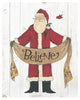 "Vintage St Nick IV on White Wood" Paper Print by Anne Tavoletti, 18"x22"