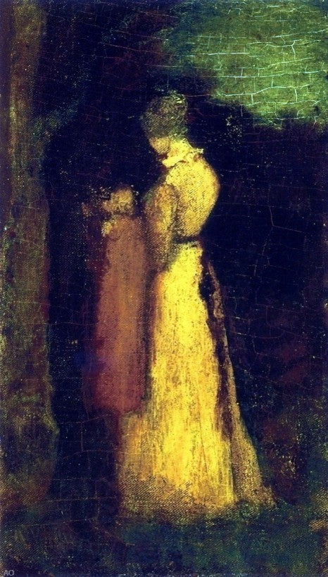 Albert Pinkham Ryder Mother and Child, 15"x30" Wall Decal Print