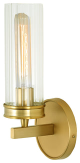 Hamilton 1 Light Wall Sconce, Satin Brass