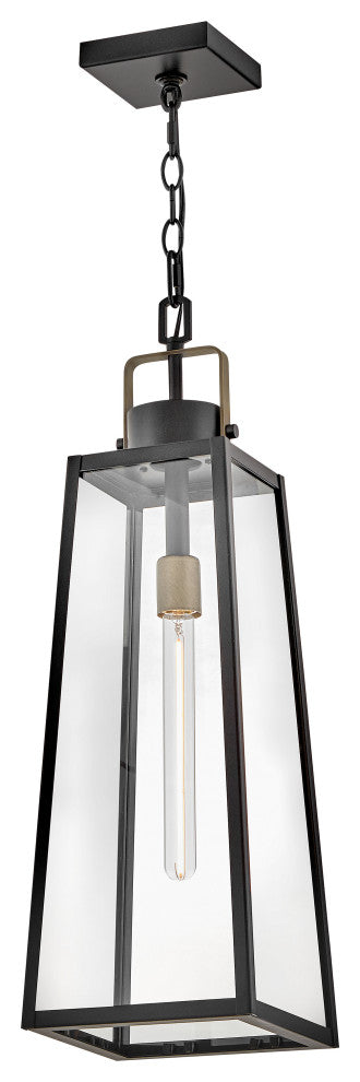 Lark Hugh Large Hanging Lantern, Black