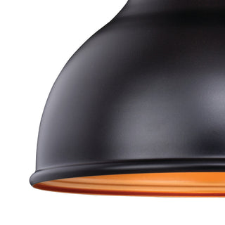 Delano 11" Outdoor Pendant Oil Burnished Bronze and Light Gold