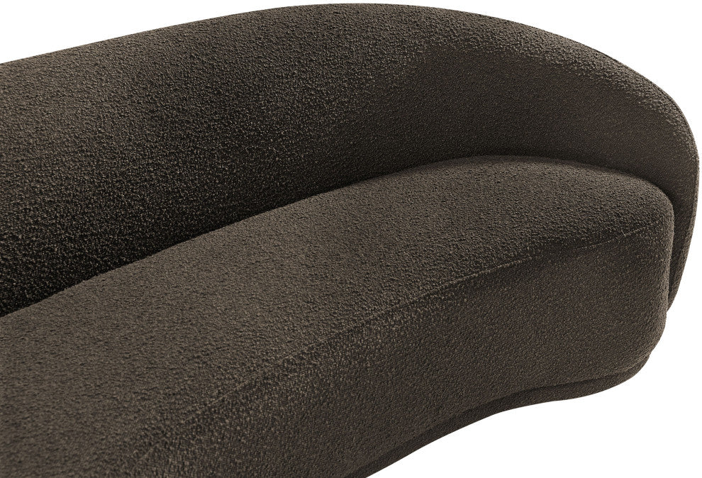 Hyde Boucle Fabric Upholstered, Brown, Sofa