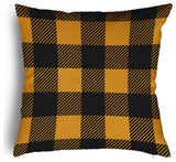 Buffalo Plaid Accent Pillow With Removable Insert, Yellow, 16"x16"