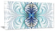Light Blue Stained Glass Texture, Abstract Canvas Art Print, 40x20
