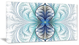 Light Blue Stained Glass Texture, Abstract Canvas Art Print, 40x20
