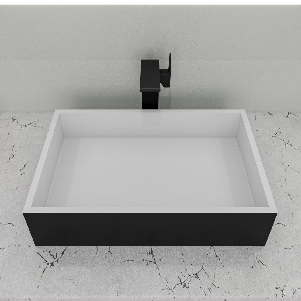 Black Matte Single Hole Tall Bathroom Faucet