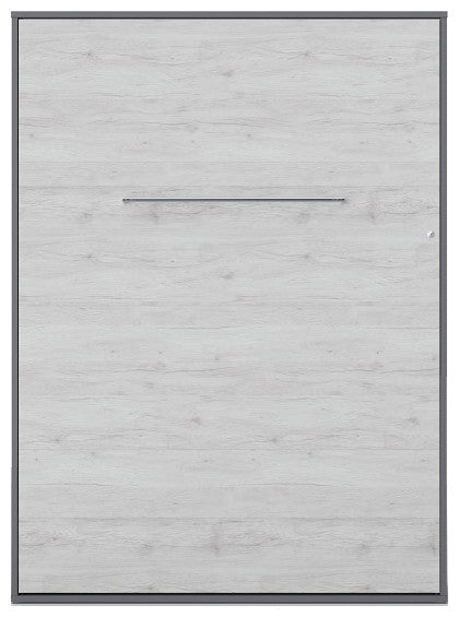 INVENTO Vertical Wall Bed, 55.1 x 78.7 inch, Grey/White Monaco