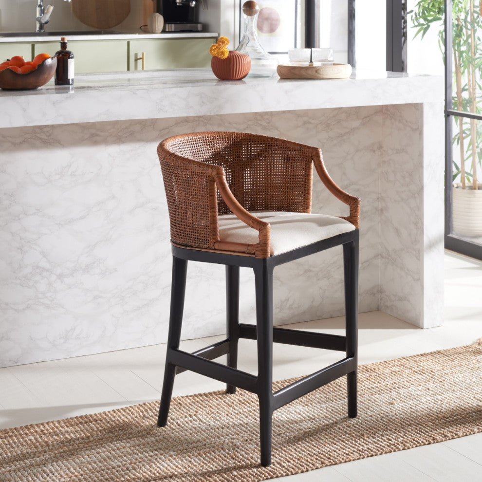 Safavieh Brando Counter Stool, Brown/Black