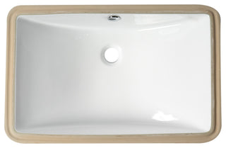 ALFI brand ABC603 White 24" Rectangular Undermount Ceramic Sink