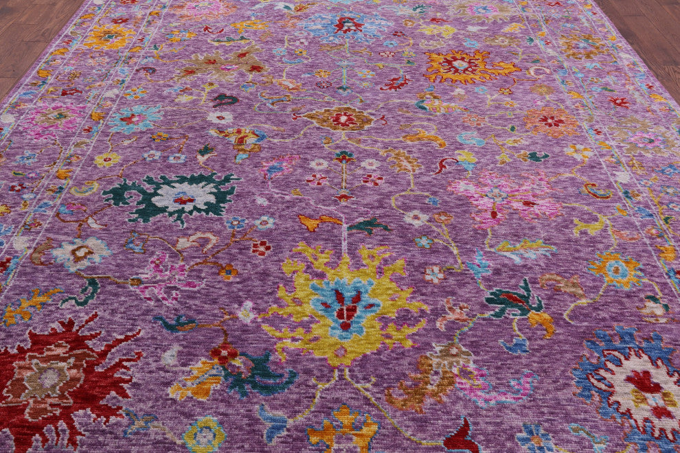 Turkish Oushak Hand Knotted Wool Rug 9' 4" X 12' 1" - Q14802