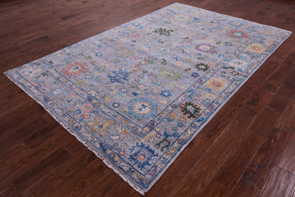6' 0" X 9' 3"  Turkish Oushak Hand Knotted Wool Rug - Q15602