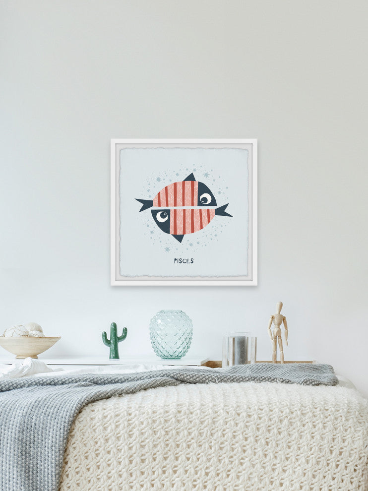 "Pisces" Framed Painting Print, 32x32