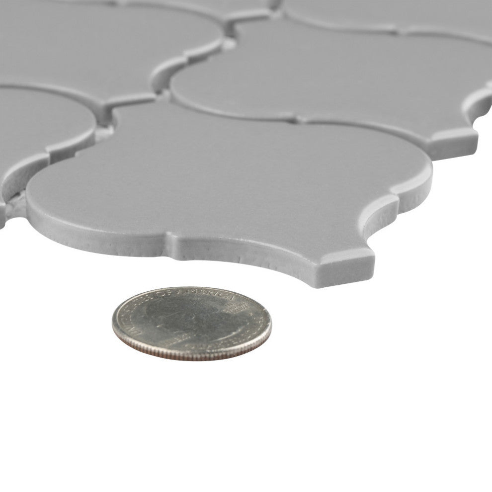 Metro Lantern Matte Light Grey Porcelain Floor and Wall Tile