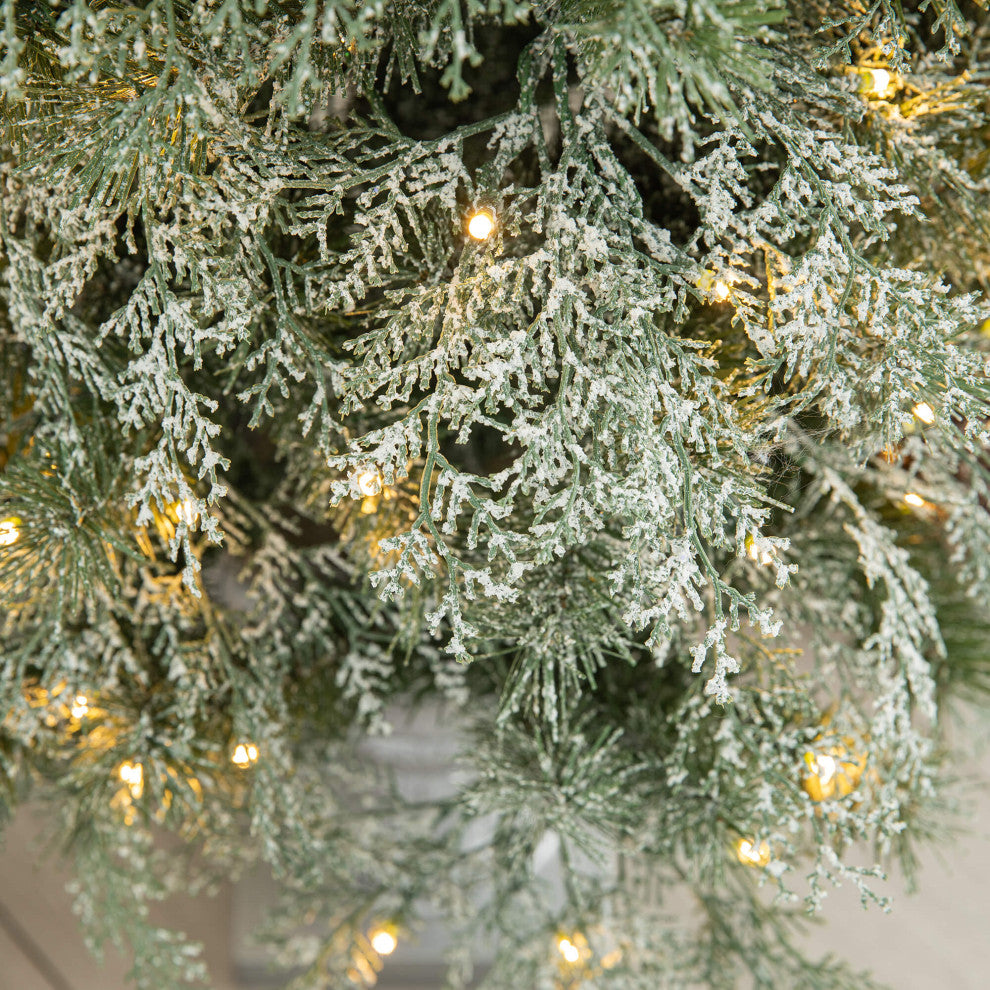 Pre-Lit Pine Artificial Christmas Tree, 5', Pinecones