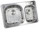 33" Top-mount/Drop-in Stainless Steel 70/30 Double Bowl Kitchen Sink Combo