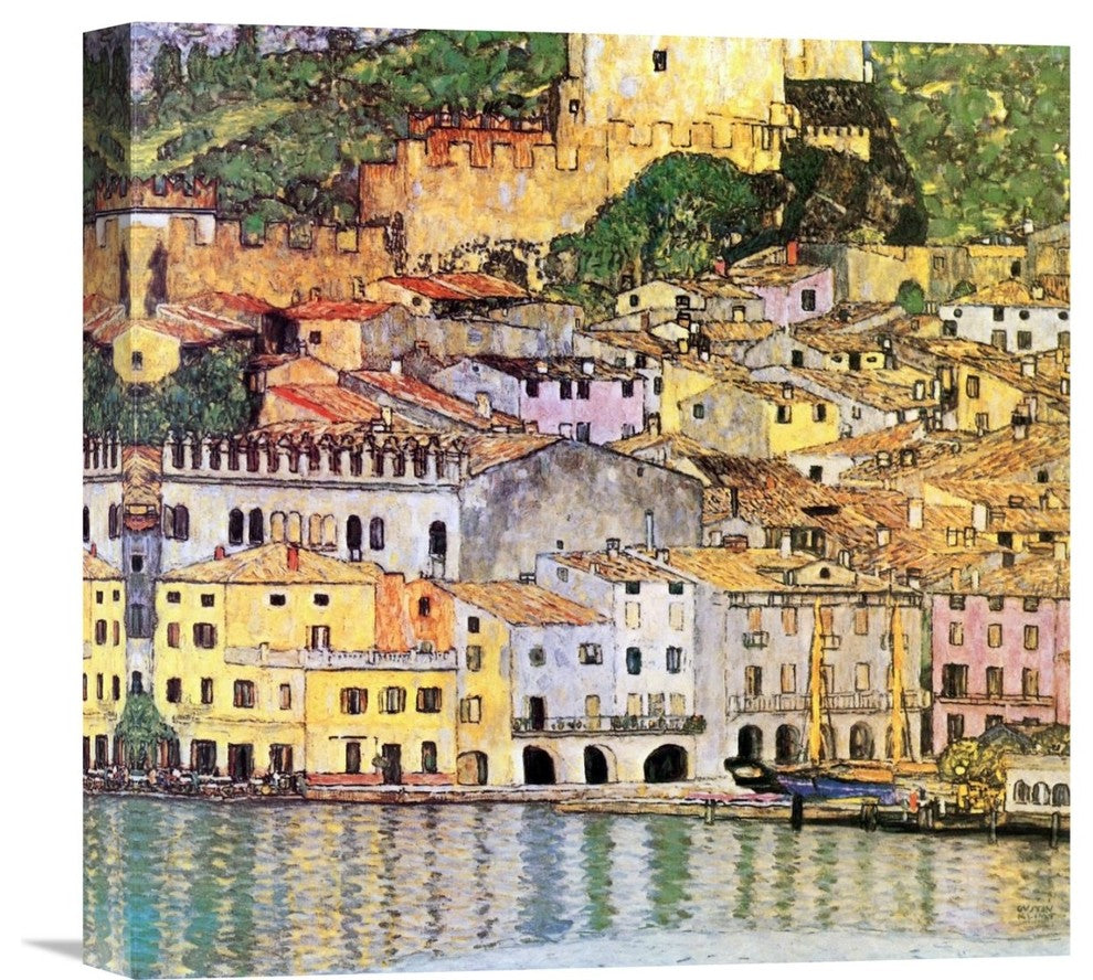 "Malcesine On Lake Garda 1913" Stretched Canvas Giclee by Gustav Klimt, 16"x16"