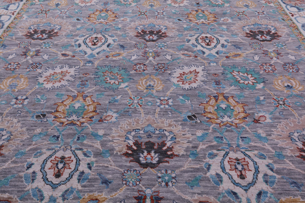 10' Square William Morris Handmade Wool Rug - Q14971