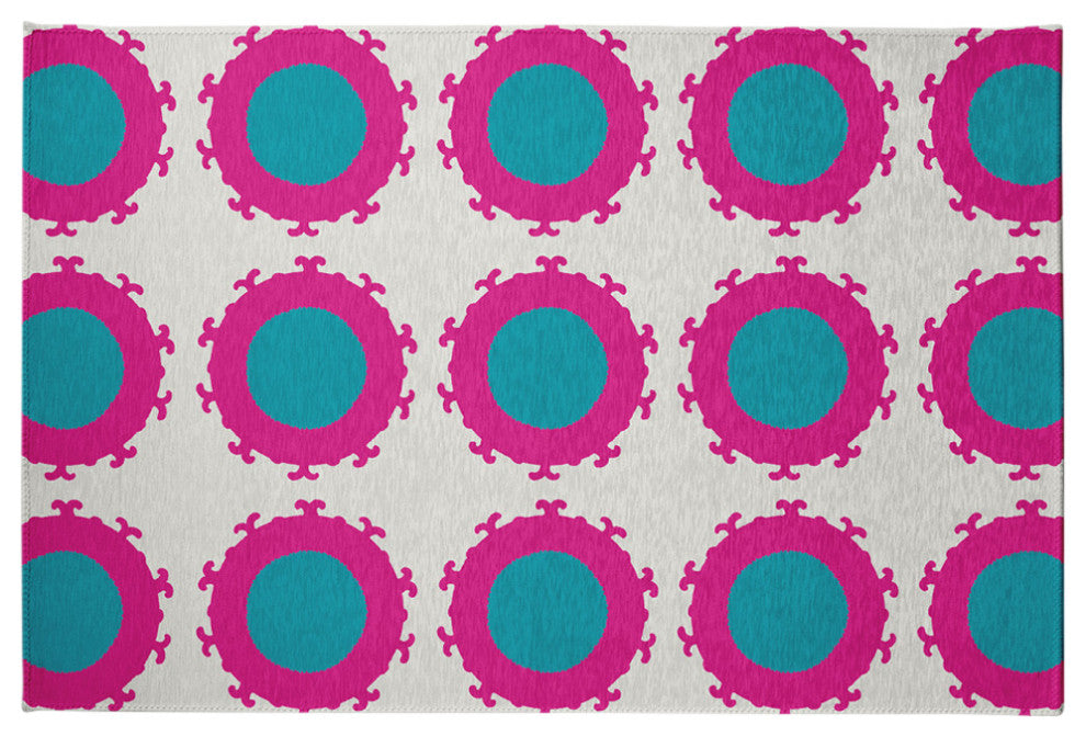 Pan Bubbles Spring Chenille Rug, Explorer Blue, 4'x6'