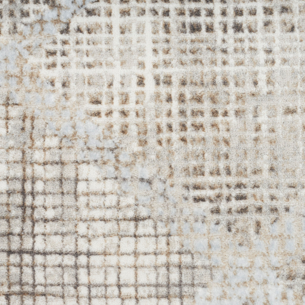 Nourison  Iliana 5'3"x7'3" Gray Modern Indoor Area Rug