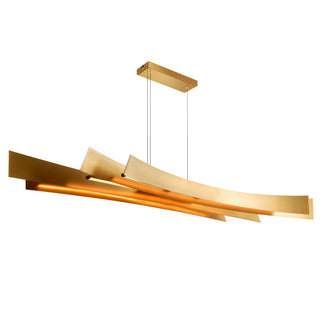 Candora Integrated LED Chandelier, Brass, 72 Inches