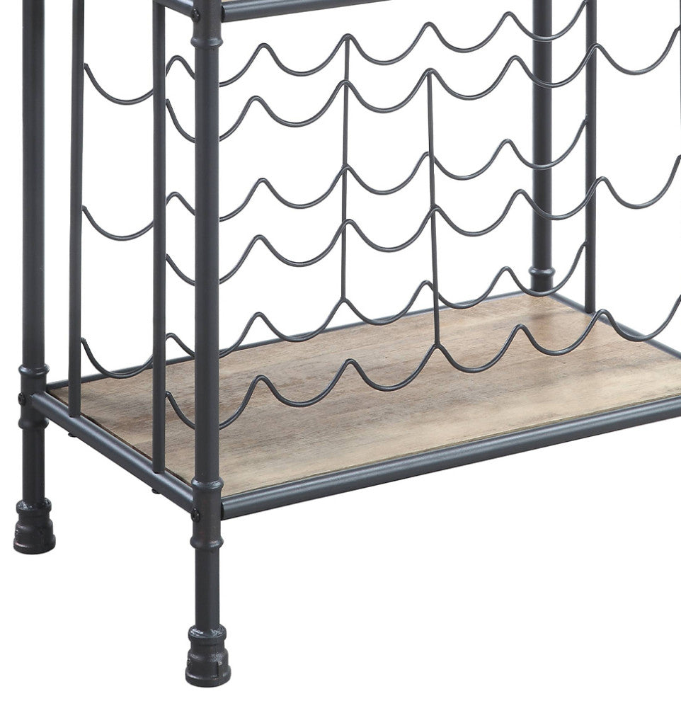 Acme Brantley Floor Wine Bottle & Glass Rack