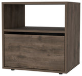 Valencian Nightstand With Open Shelf and Cabinet