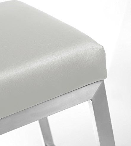 Helsinki Light Grey Steel Counter Stool - Set of 2 - Light Grey
