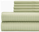 Stripe 700 Thread Count Premier 6-Piece Sheet Set, Sage, Queen