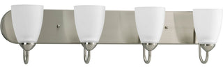 Progress Lighting 4-100W Medium Bath Bracket, Brushed Nickel