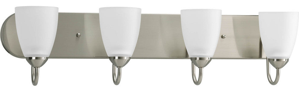 Progress Lighting 4-100W Medium Bath Bracket, Brushed Nickel