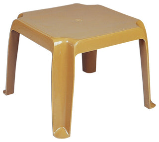 Sunray Resin Square Side Table Teak, Brown, Set of 2