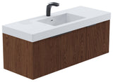 Pershing 48" Single Vanity Set, Walnut, Resin Basin
