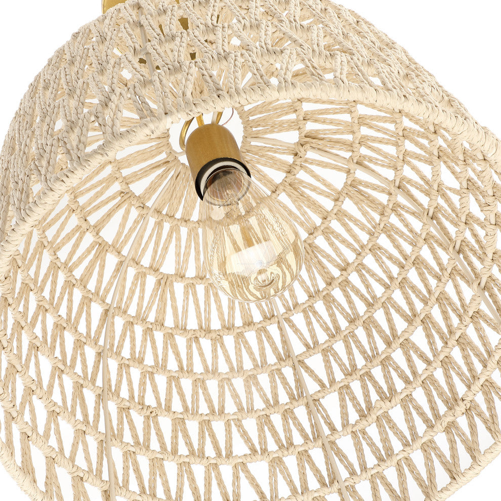1-Light Gold Bohemian Island Pendant Light