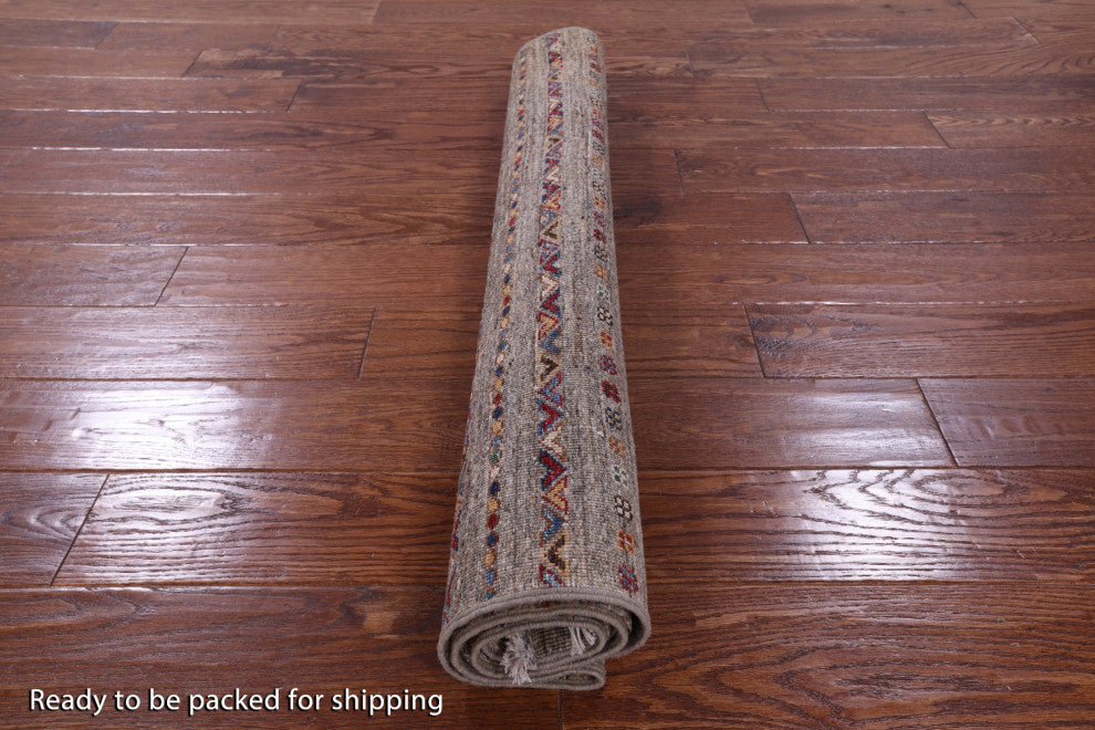 Super Kazak Khorjin Hand-Knotted Rug 3' 5" X 5' 1" Q10044