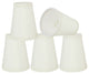Aspen Creative 32666-X Hardback Empire Clip-On Lamp Shade in White 2 1/2"x4"x5", Pack Set of 5
