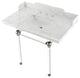 Kingston Brass LMS36MASQ6 36" Carrara Marble Console Sink, Acrylic Legs