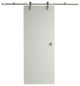 New Vision Ice Glass Barn Door Kit, 36"x80"