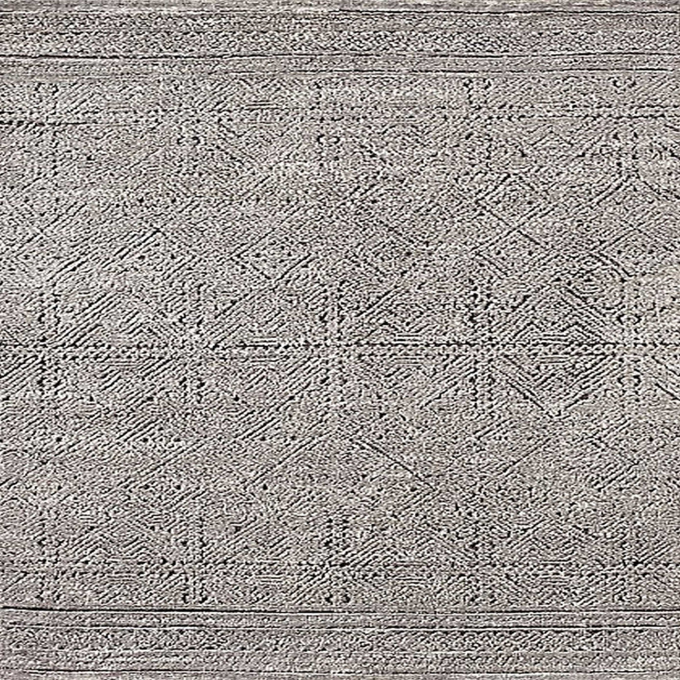 Ahgly Company Indoor Square Mid-Century Modern Area Rugs, 5' Square