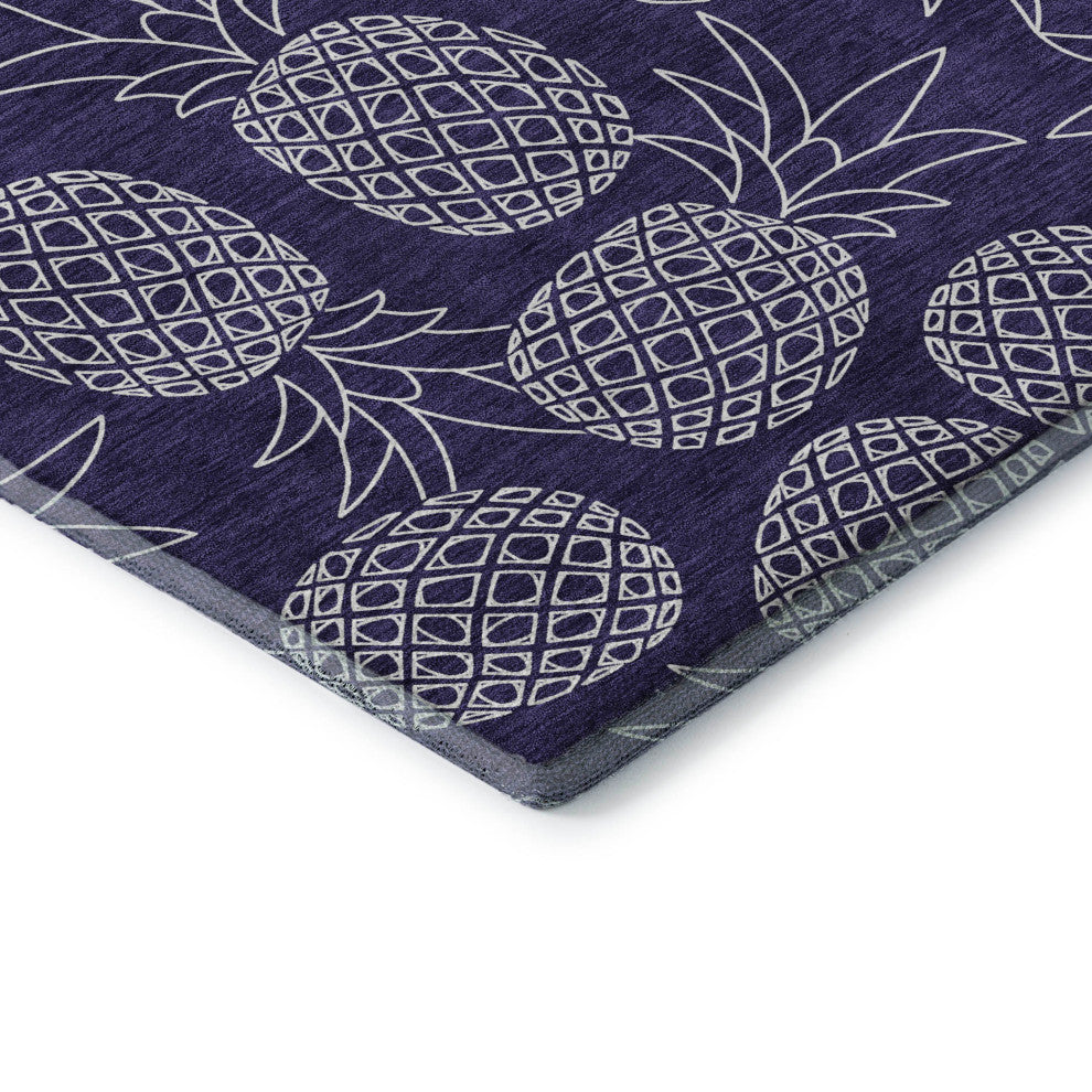 Addison Premium Washable Mayfield AMF161 blue 2'3" x 7'6" Runner Rug