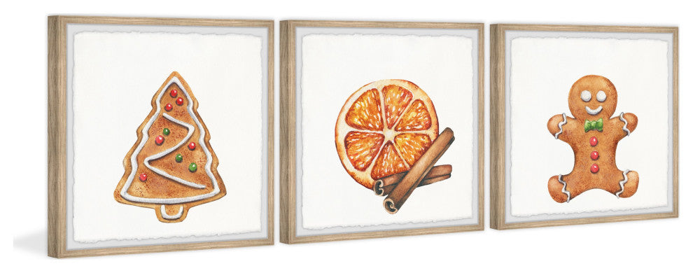 Best Christmas Cookies Triptych, 3-Piece Set, 32x32 Panels, 32x32
