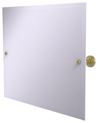 Frameless Landscape Beveled Edge Tilt Mirror, Satin Brass